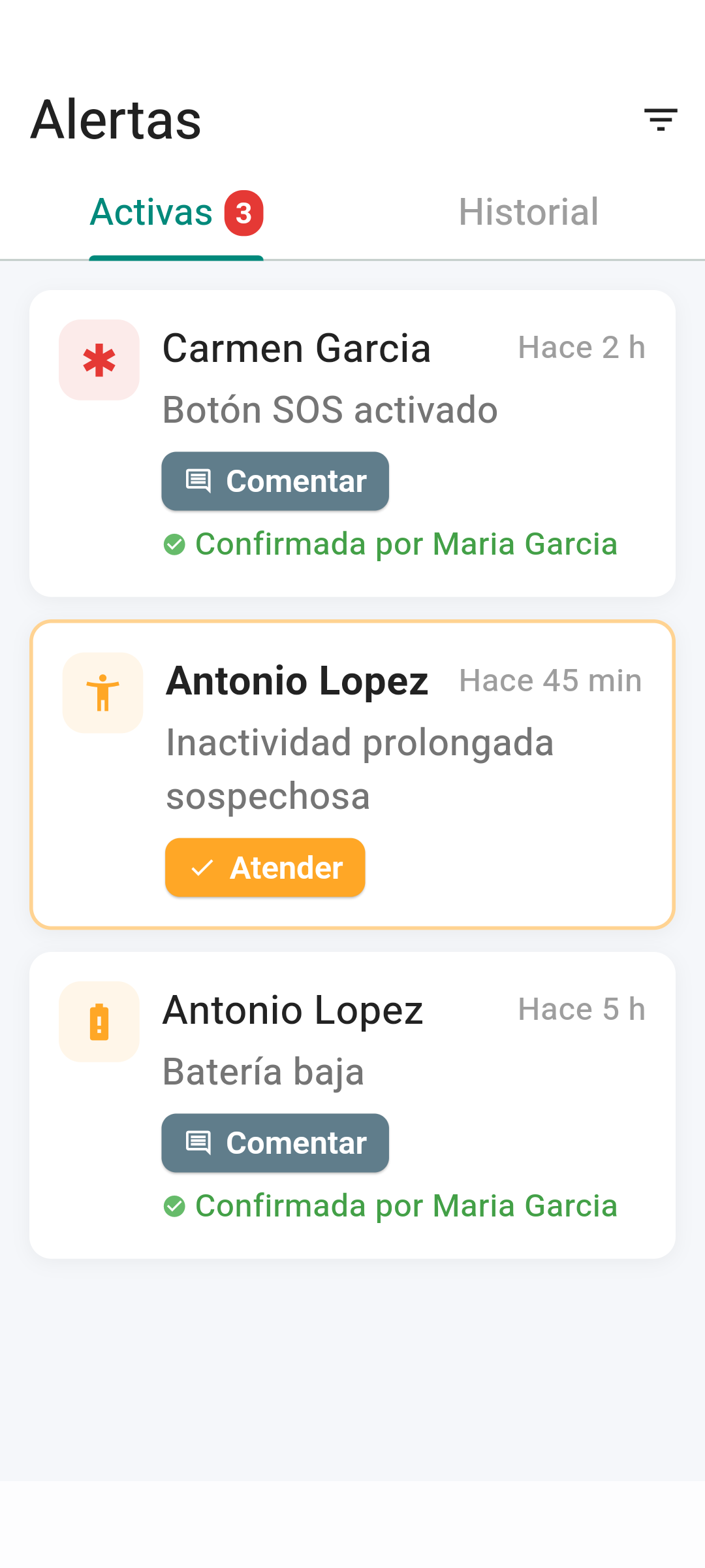 Clear alerts